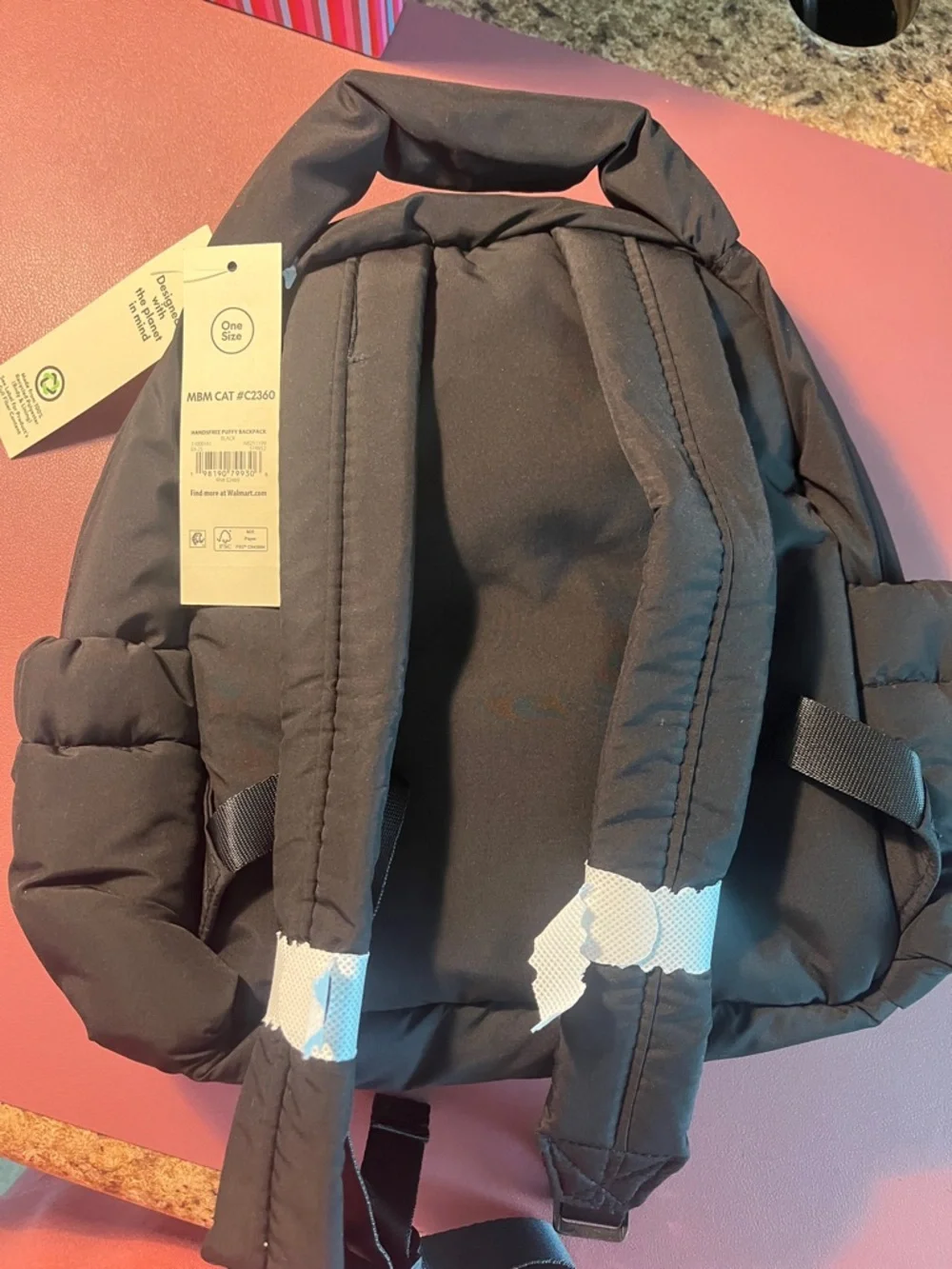 No Boundaries Black Padded Mini Backpack